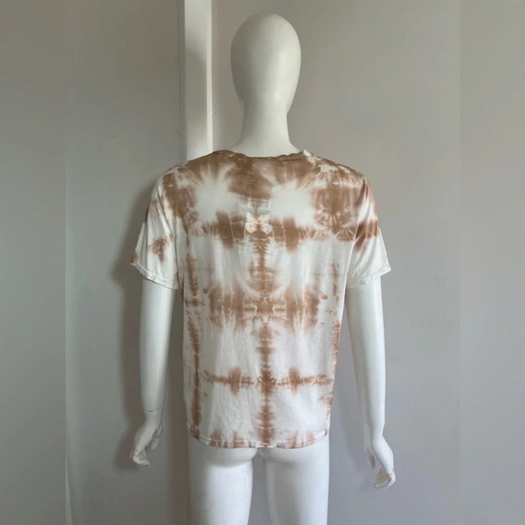 A.L.C. Bambina Neutral Tie Dye Short Sleeve Crew Neck Tee Size Large - Picture 4 of 8